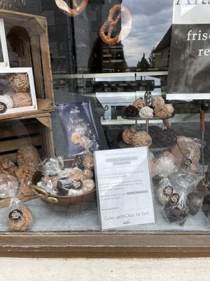 Vegan Schneeball available  at Backerei Striffler in Rothenburg Ob Der Tauber