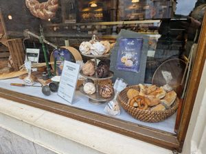 Vegan snow balls at Backerei Striffler in Rothenburg Ob Der Tauber