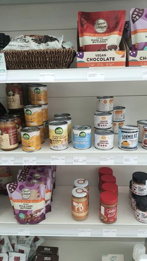 condensed milk, bread spreads etc at Vegan Grocery Store in Sydney
