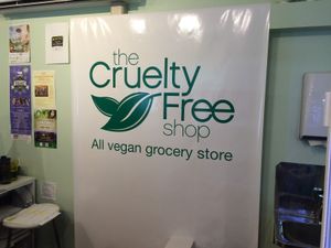 Interal view and logo at Vegan Grocery Store in Sydney