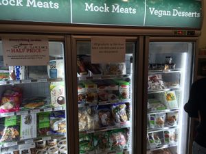Frozen and refrigerated goods. at Vegan Grocery Store in Sydney