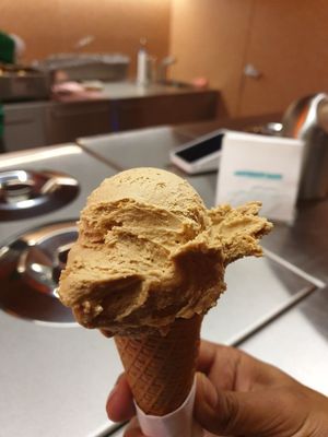 Espresso gelato single scoop $6.80 at Sweethearts Gelato in Preston