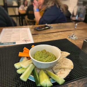 Green hummus at Ginger & Seltz in Barcelona