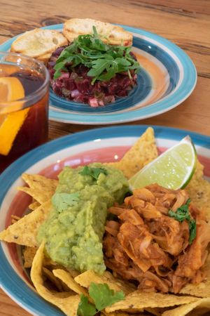 Nachos con jackfruit at Ginger & Seltz in Barcelona