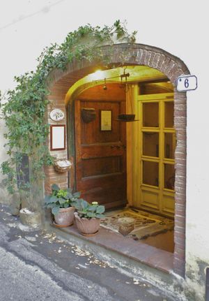Entrance at Il Colibri in Calci