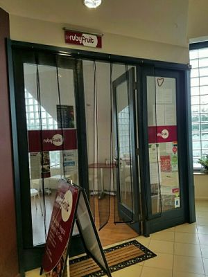 front door at Rubyfruit Bakery and Cafe in Leura