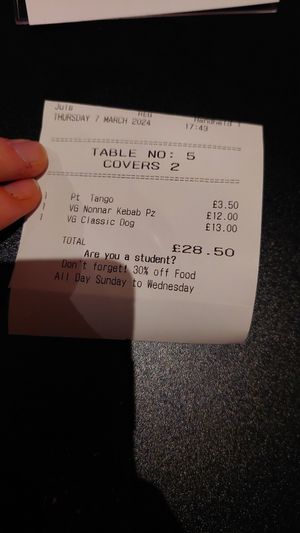 Prices - worth noting the great student discount available! at Nonna Said in Glasgow