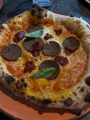 Make your own pizza with standard base, house made pepperoni, and nduja  at Nonna Said in Glasgow