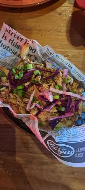 Loaded fries at Nonna Said in Glasgow