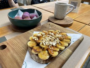 I had the banana toast with chocolate 🍫 - very tasty 😋   at Salvi Café e Cozinha in Sao Paulo