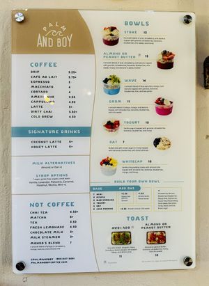   at Palm & Boy Coffee and Acai in Ventura