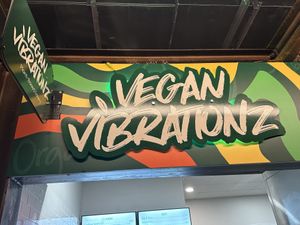Signage  at Vegan Vibrationz in Plano