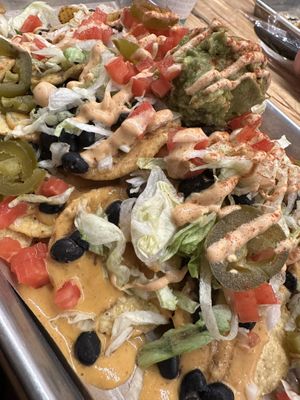 Nachos up closee  at Vegan Vibrationz in Plano