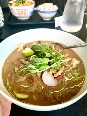 BOAT NOODLE SOUP 🍲 HUGE! and one of the best meals 💖  at Peace Kitchen - Kallio in Helsinki