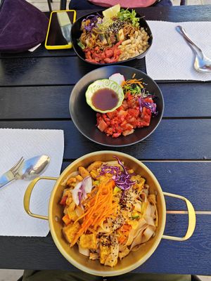 sukhotai noodles - not really beef starter - korean style spicy noodles at Peace Kitchen - Kallio in Helsinki