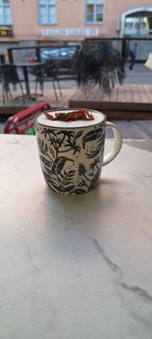 Hot sky latte at Peace Kitchen - Kallio in Helsinki