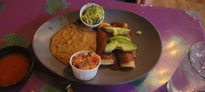 Vegan beef enchiladas at Lupita's Cantina in Perrysburg