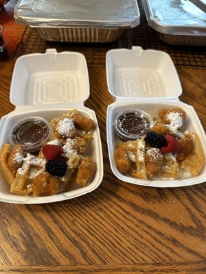 Vegan Chikn and Waffles   at Mary's Vegan Soul Food Kitchen in Kinston