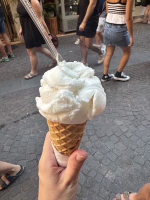 Soy milk ice cream   at Gelato Artigianale in Sirmione