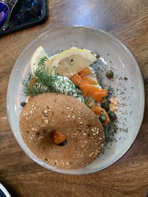 Vegan lox  at Velo Cafe & Bar in Interlaken