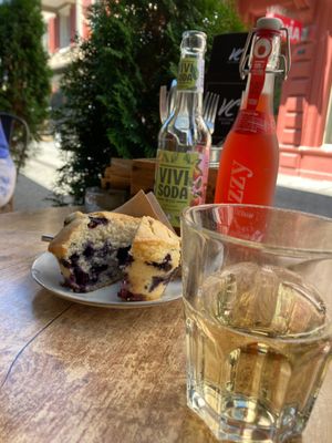 Blueberry Muffins at Velo Cafe & Bar in Interlaken