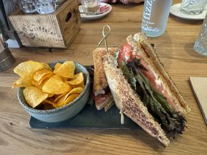 Vegan Club Sandwichh  at Velo Cafe & Bar in Interlaken