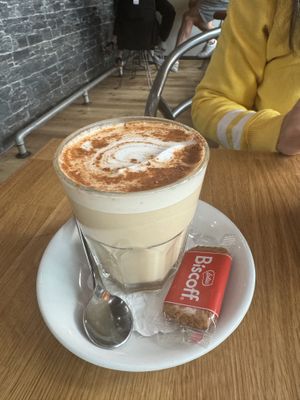 Oat Latte  at Velo Cafe & Bar in Interlaken