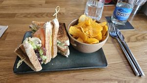 Club sandwich at Velo Cafe & Bar in Interlaken