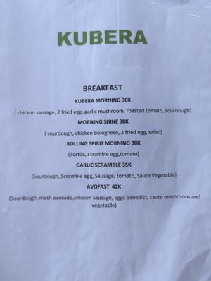 Updated pricing August 2024 at Kubera Kitchen in Ubud