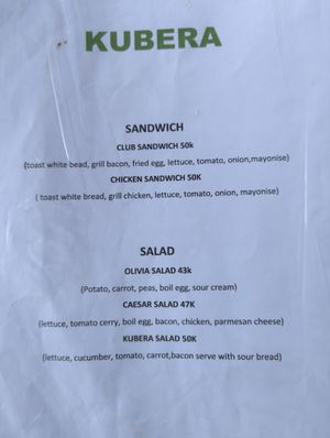 Updated pricing August 2024 at Kubera Kitchen in Ubud