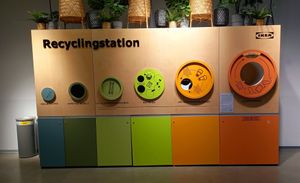 recycling station für elektrogeräte, leds, batterien, etc. at IKEA in Kaarst