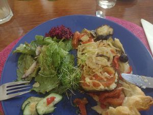 Vegetable tart at Gira Sol in Tomar