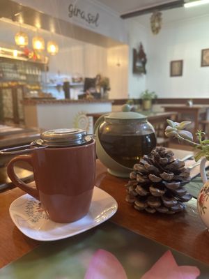 Herbal tea. By the mug and full pot   at Gira Sol in Tomar