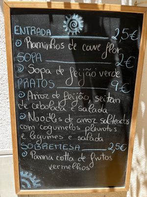 Menu  at Gira Sol in Tomar