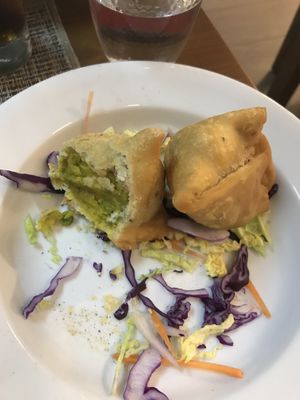 Vegetable samosas   at Curry Indian House  in Tomar