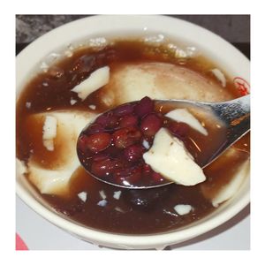 Red Bean & Tofu Pudding (iced) at TPE - Xiaonanmen Traditional Soy Bean Jelly T2 in Taoyuan City