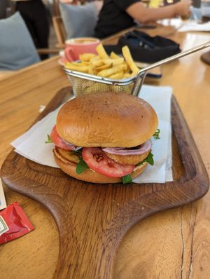 Burger with patty on the side at MIKOKO in Umm Al Quwain