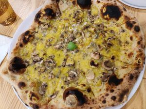 1st + 2nd visit: Mushroom and truffle oil pizza  at Papa G's Pizzeria in Blacktown