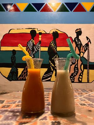 Mango juice and Guava juice at King Jamaica  in Aswan