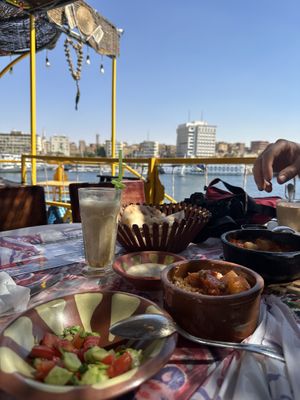 Vegetable tagine including sides  at King Jamaica  in Aswan