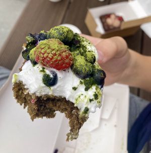 Matcha cake with warm spices   at Kawastrofa in Wroclaw