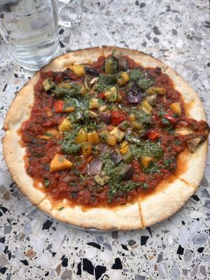 Vegan pizza 🍕   at Babel Beerhouse in North London