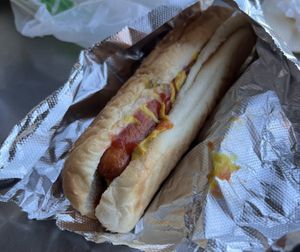 Vegan hot dog!  at Happiness Cafe in San Jose