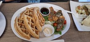 Chick'n Waffle #Veganuary at Happiness Cafe in San Jose