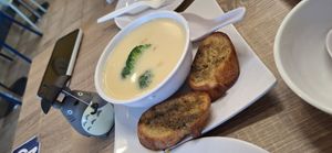 Corn Soup at Happiness Cafe in San Jose