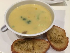  Corn soup  at Happiness Cafe in San Jose