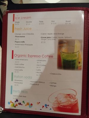 Menu 6 of 11 at Happiness Cafe in San Jose