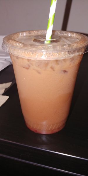 $4.00 Thai Tea: okay always tastes a bit watered down. Could be because we get it to go. Love the paper straw at Happiness Cafe in San Jose
