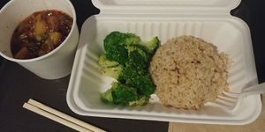 $10.95 Happiness over Rice: Super delicious. Our favorite meal here at Happiness Cafe in San Jose