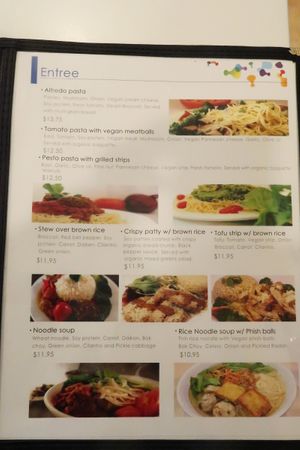 Menu at Happiness Cafe in San Jose
